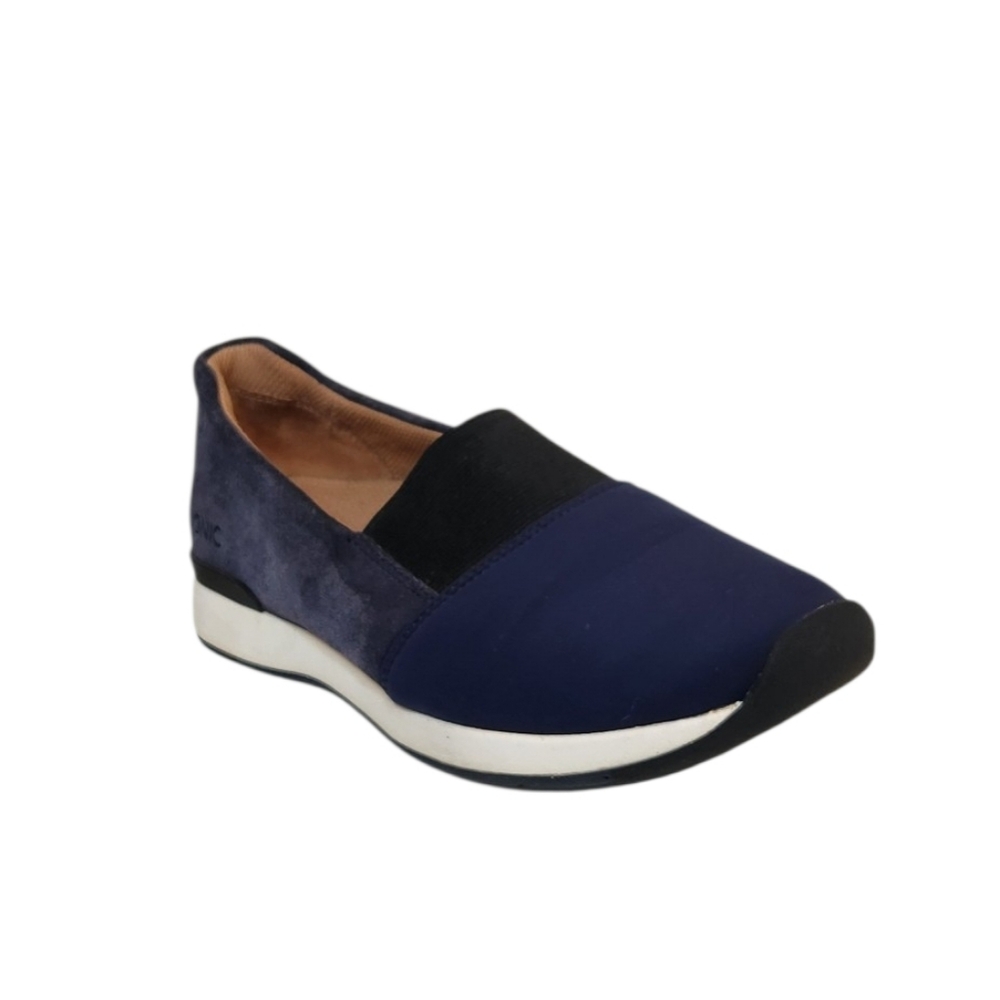 Vionic Cameo Navy Suede Fabric Slip On Sneaker Size US 7